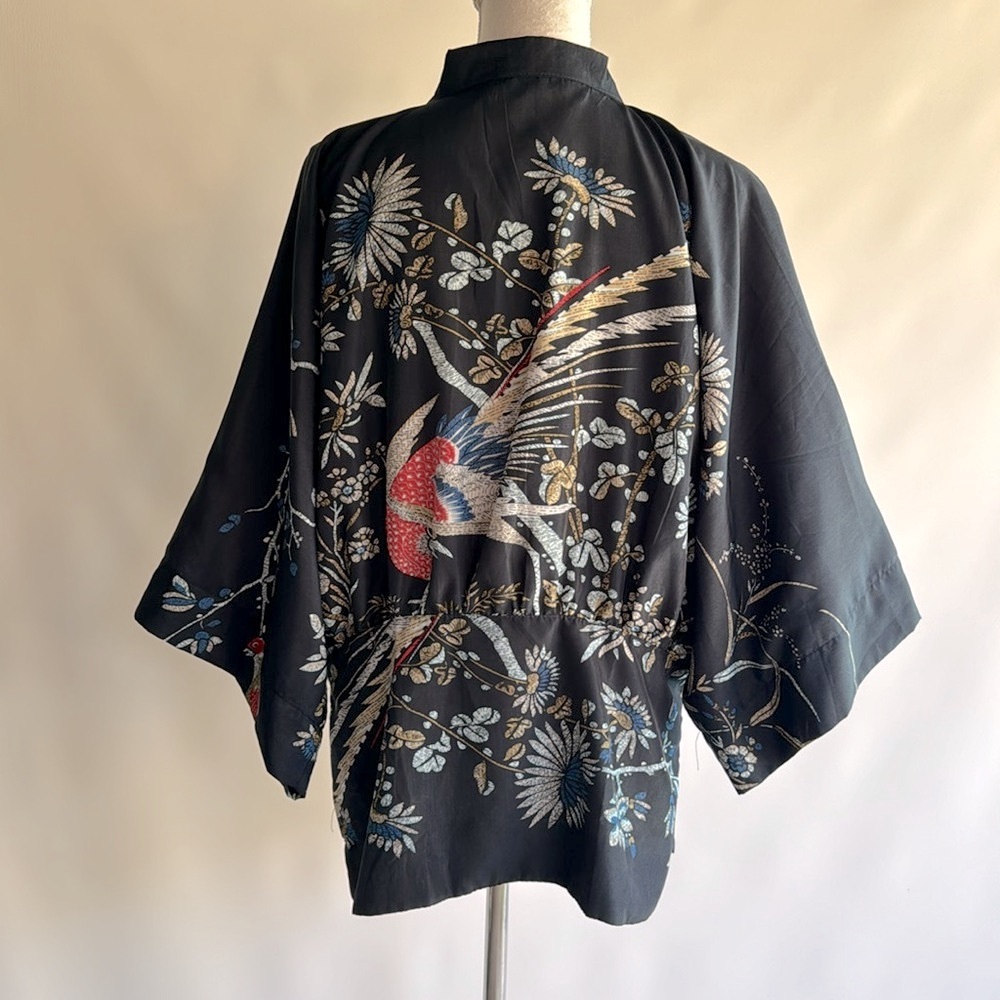 Hand Made Japanese Silk Haori Kimono Jacket - O/S